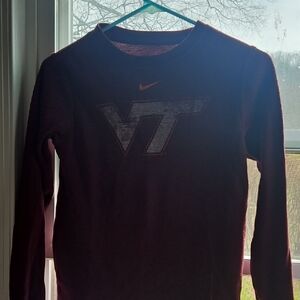 Nike Burgundy Long Sleeve with Logo